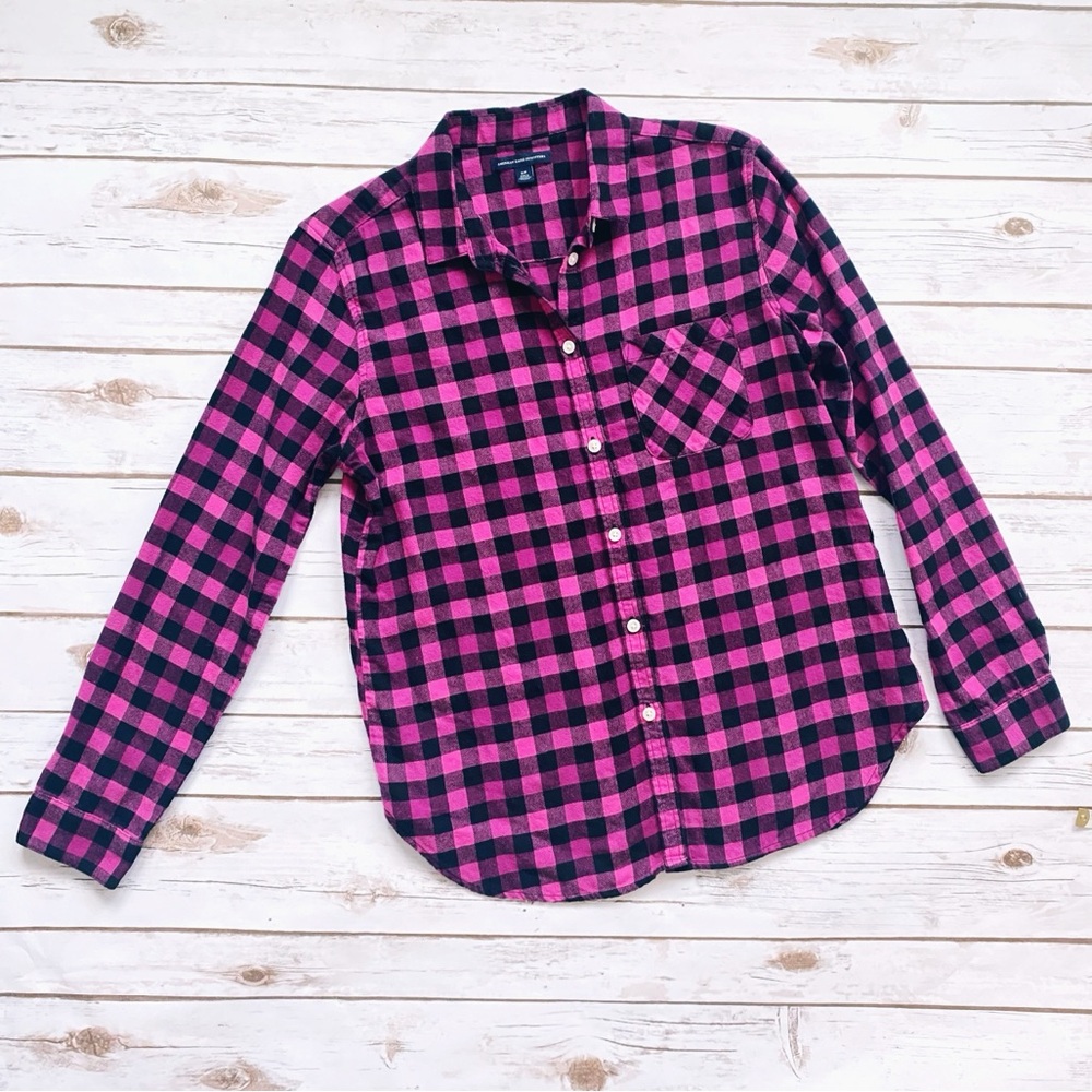 Aeo Plaid Button Down - image 1
